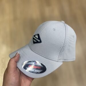 Boné Quiksilver Flexfit Cinza Claro - Garanta Já.