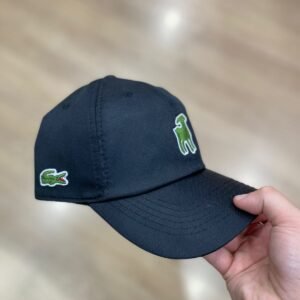 Boné Lacoste Preto Aba Mole - Edição Especial.