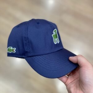 Boné Lacoste Azul Marinho Aba Mole - Edição Especial.