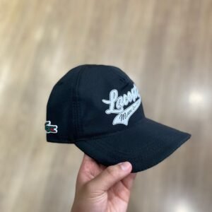 Boné Lacoste Preto com Aba Mole - Estoque Limitado
