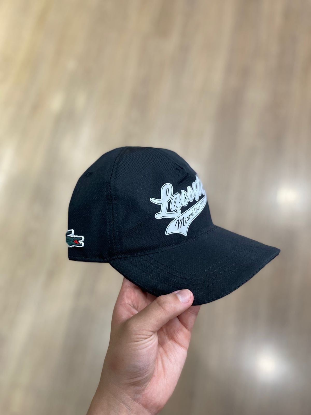 Boné Lacoste Preto com Aba Mole - Estoque Limitado