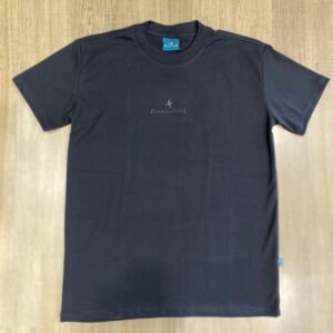 Camiseta Brooksfield Preta em algodão peruano premium.